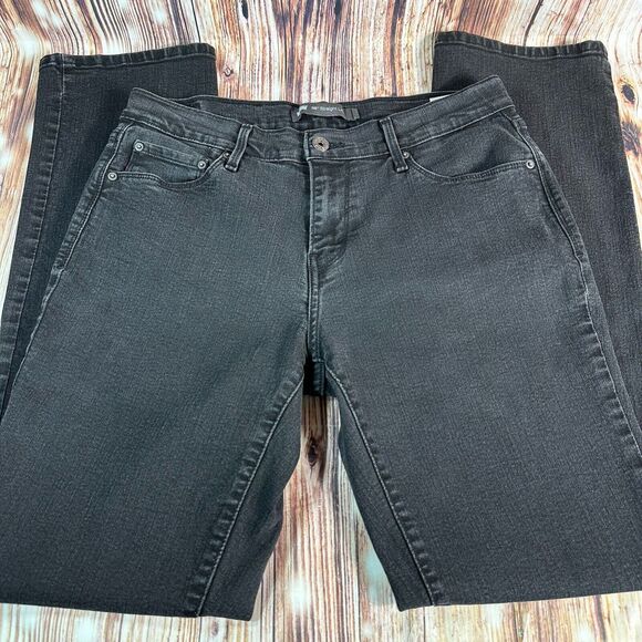 Levi's 505 STRAIGHT LEG Womens Size 8 Black Mid Rise Jeans Denim Pants 30x31 - Picture 2 of 11